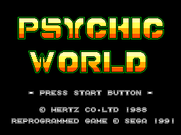 Psychic World (Europe) Title Screen